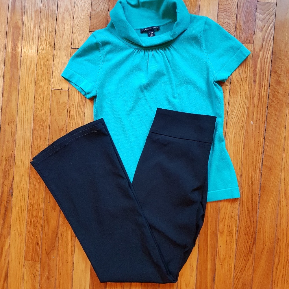GUESS Stretch bootcut black dress pants/trousers